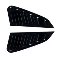 2x Gloss Black Rear Window Louvers Suitable For Subaru Impreza WRX 2011-2014