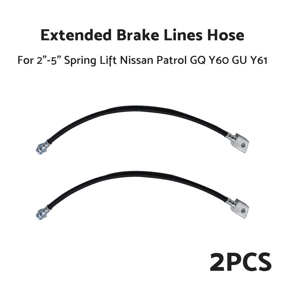 {{ 2 -5  Spring Lift 2x Extended Brake Lines Hose Suitable For Nissan Patrol GQ Y60 GU Y61 }} - Buy Car Parts Online at {{ Kaka Auto Parts }}.