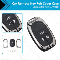 {{ Zinc Alloy Remote Key Fob Case Cover Shell Suitable For LDV D90 3buttons Key Fob }} - Buy Car Parts Online at {{ Kaka Auto Parts }}.