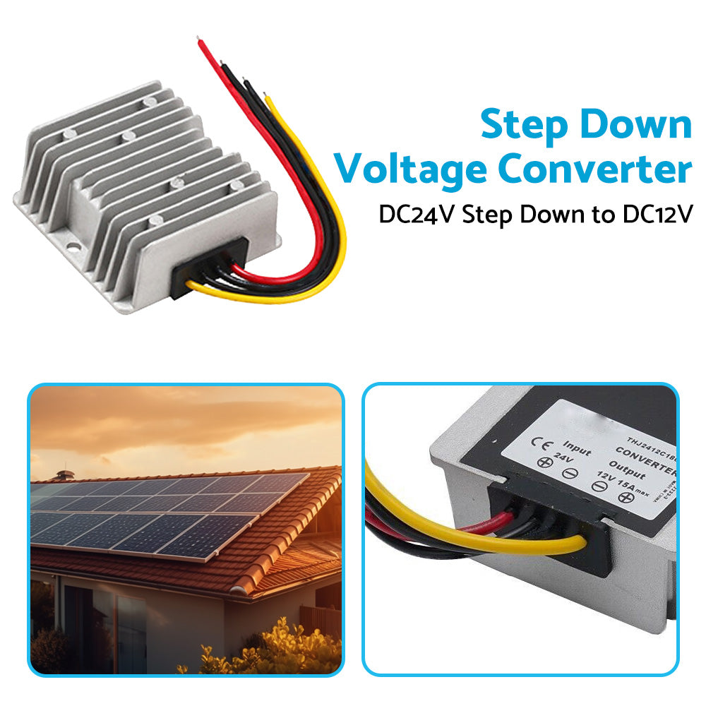 {{ DC Voltage Converter 24V Step Down To 12V 15A 180W Power Supply Regulator }} - Buy Car Parts Online at {{ Kaka Auto Parts }}.