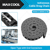 {{ 10mmX20mm 1Meter Drag Chain Cable Carrier Open Type with End Connectors Plastic }} - Buy Car Parts Online at {{ Kaka Auto Parts }}.
