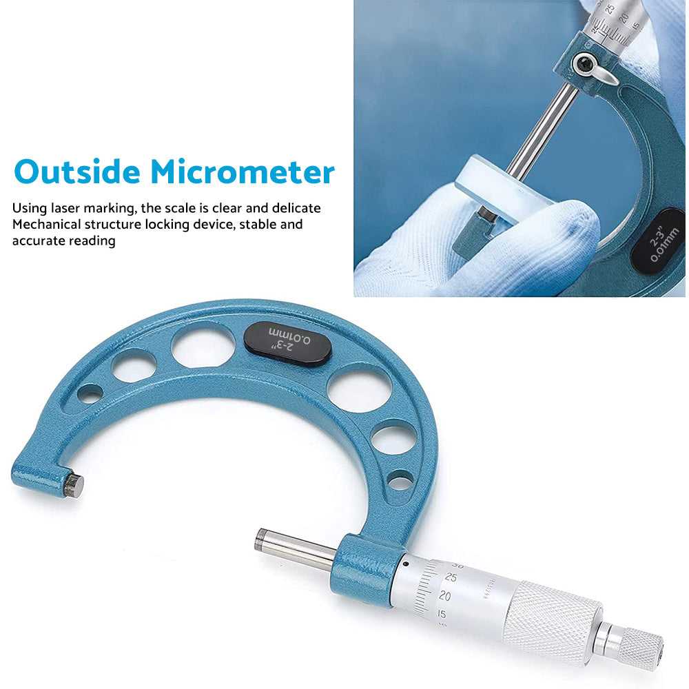 6x Precision Outside Micrometers 0-150mm Suitable For Machinist – Carbide 0.01mm