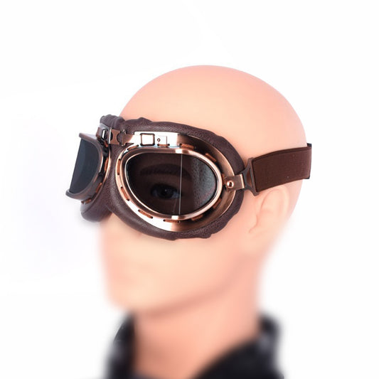 Vintage Pilot Motorcycle Racing Goggles Retro Aviator ATV UTV Dirt Bike Eyewear
