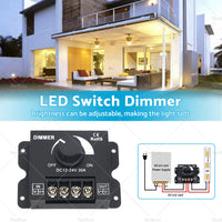 {{ 12V-24V Metal LED Switch Dimmer Controller Manual Operation for Strip Light }} - Buy Car Parts Online at {{ Kaka Auto Parts }}.