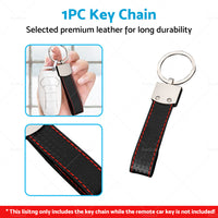 {{ 1 Piece Black Key Ring Keychain Keyring Metal  PU Leather Key Chain Universal }} - Buy Car Parts Online at {{ Kaka Auto Parts }}.