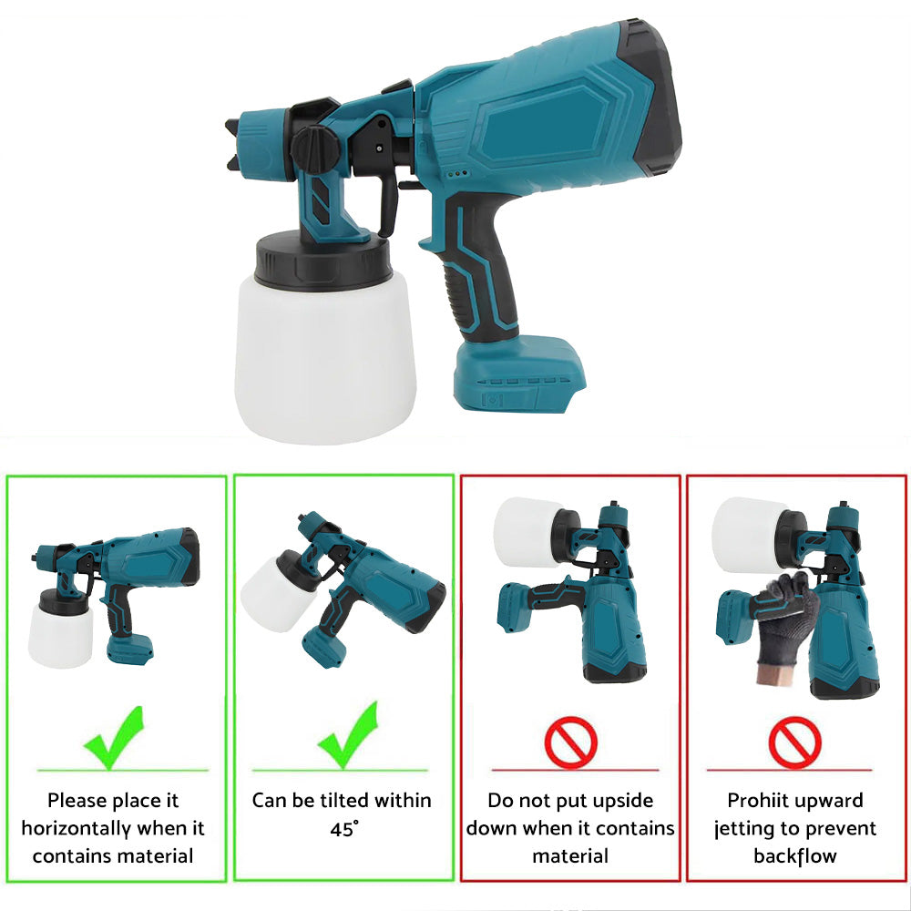 Electric Cordless Spray Gun Suitable For Makita Battery Paint Airless Sprayer