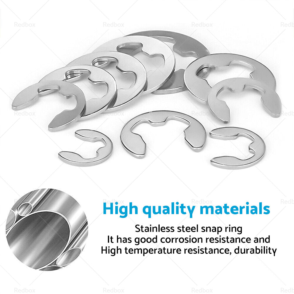 {{ Stainless Steel E Clips C Circlip Kit Retaining Ring 400PCS Assorted M1. 5-M15mm }} - Buy Car Parts Online at {{ Kaka Auto Parts }}.