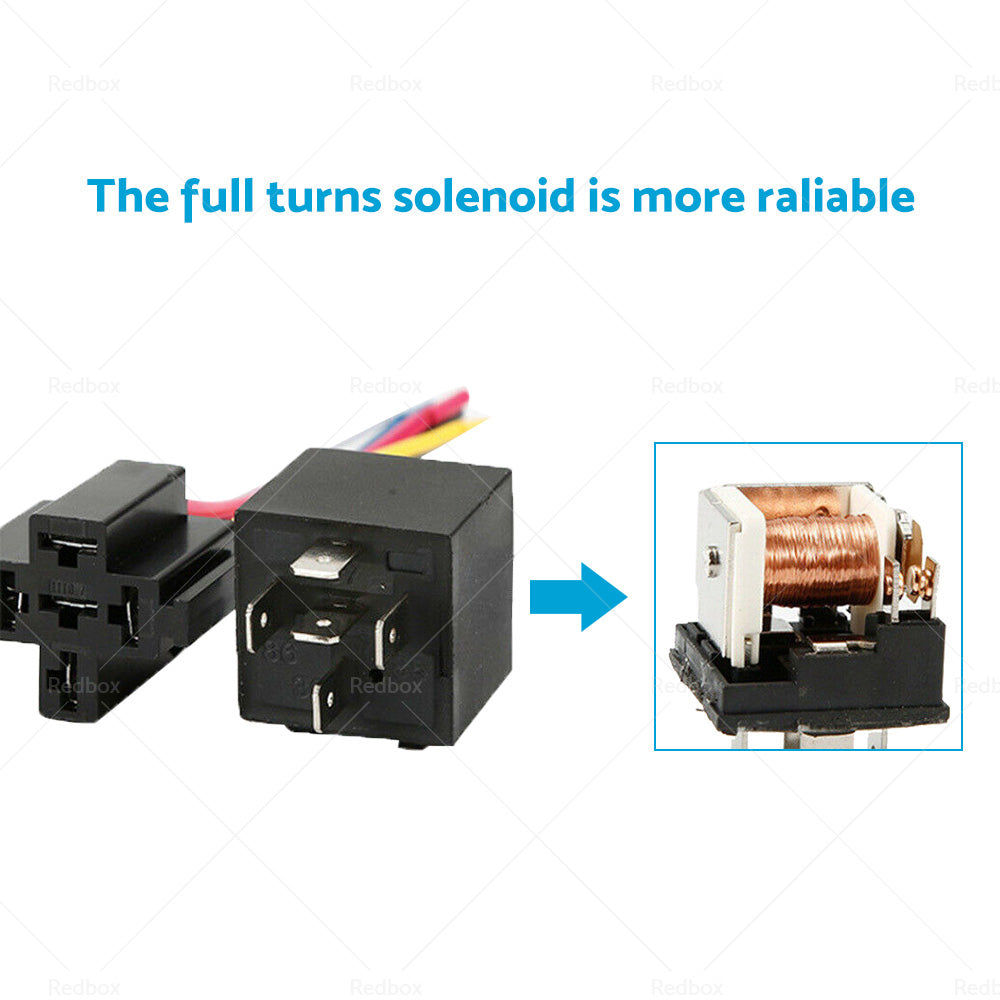 {{ SPDT Automotive Relay With Harness Socket 5x 24V 40A 5 Pin For Car Yacht Caravan }} - Buy Car Parts Online at {{ Kaka Auto Parts }}.