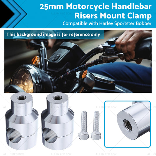 1 Inch Motorcycle Handlebar Risers Mount Clamp 25mm Suitable For Harley Sportster