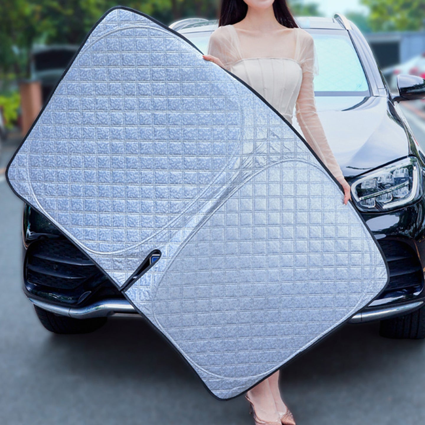 {{ 6 Layer Thick WindScreen Sun Shade Sunvisor Suitable for MG4 22-25 UV Protection }} - Buy Car Parts Online at {{ Kaka Auto Parts }}.