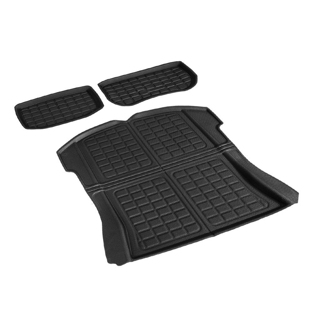 {{ 3x Trunk & Frunk Mat TPR Black Suitable For Tesla Model 3 2021-2024 }} - Buy Car Parts Online at {{ Kaka Auto Parts }}.