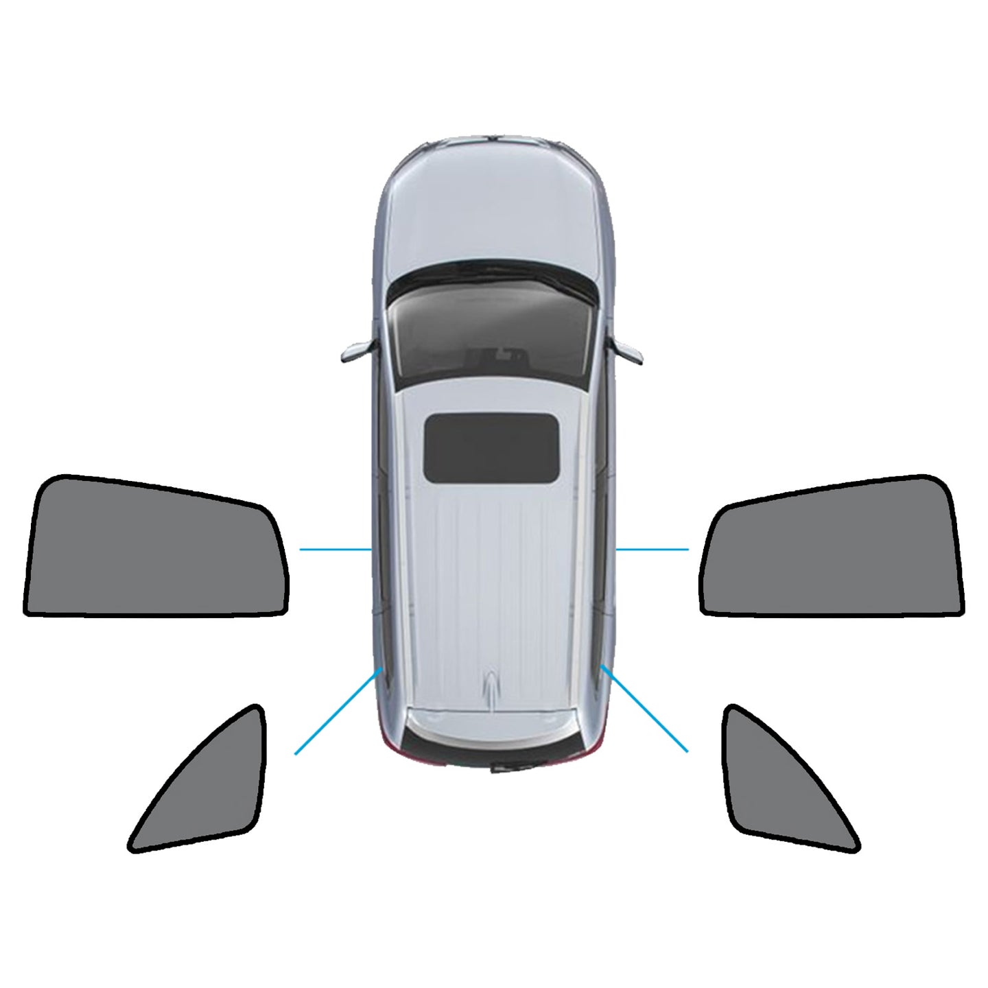 {{ Window Sun Shades Magnetic Mesh Accessories Suitable for Mercedes-Benz GLA 20-On }} - Buy Car Parts Online at {{ Kaka Auto Parts }}.
