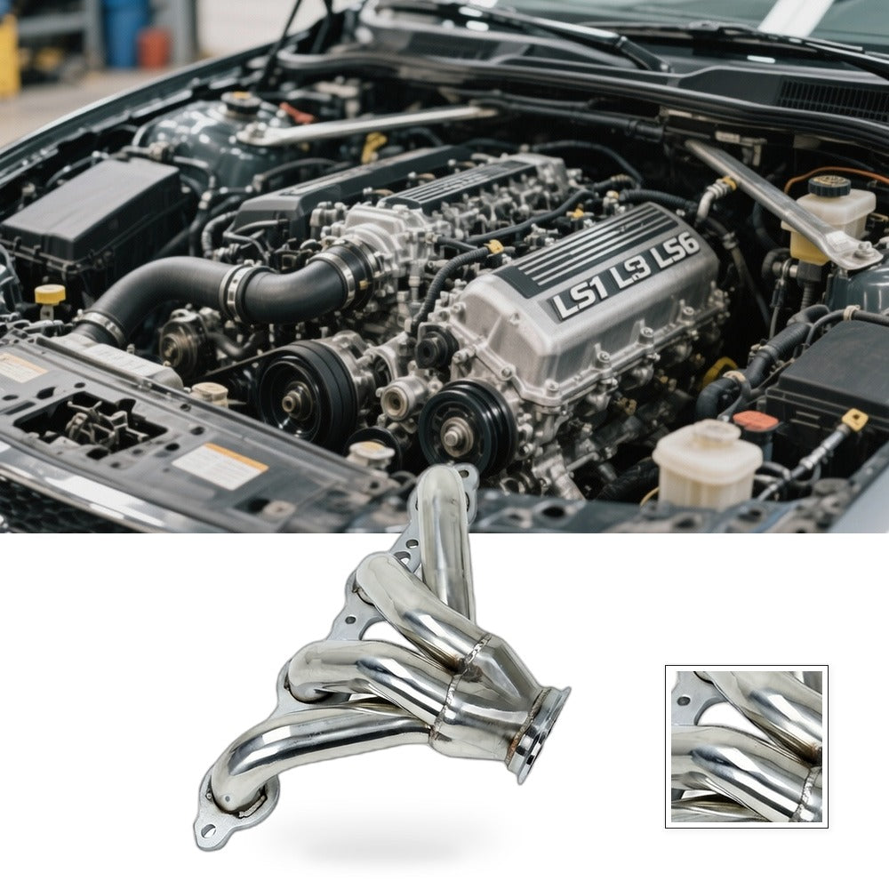 Exhaust Header Suitable for Chevy LS1 LS2 LS3 LS6 4.8L 5.3L 5.7L MT001073 - BG1