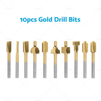 {{ Set of 10 3mm Titanium Mini Hss Router Bit Trimmer Shank Electric Trimmer Tool }} - Buy Car Parts Online at {{ Kaka Auto Parts }}.