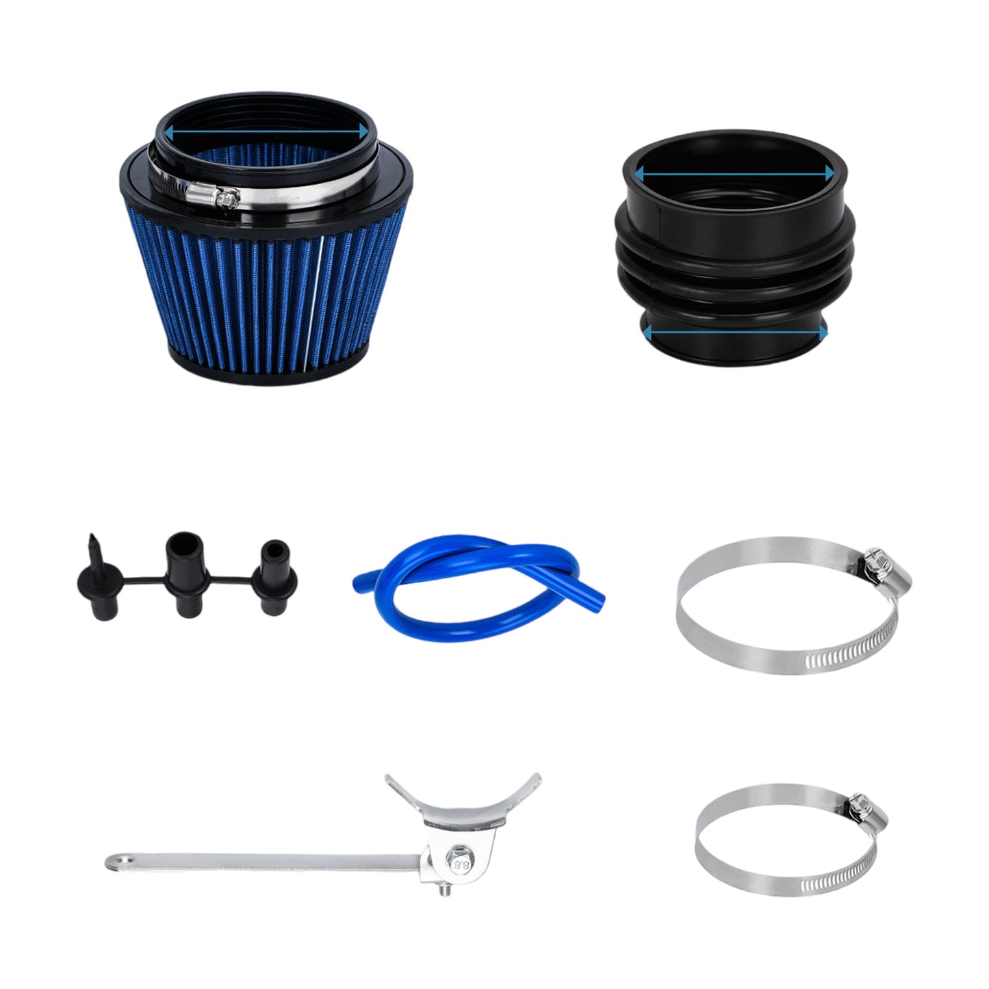 {{ Air Intake Pipe w/ Air Filter Black Plastic Suitable for Honda Civic EG EK 92-00 }} - Buy Car Parts Online at {{ Kaka Auto Parts }}.