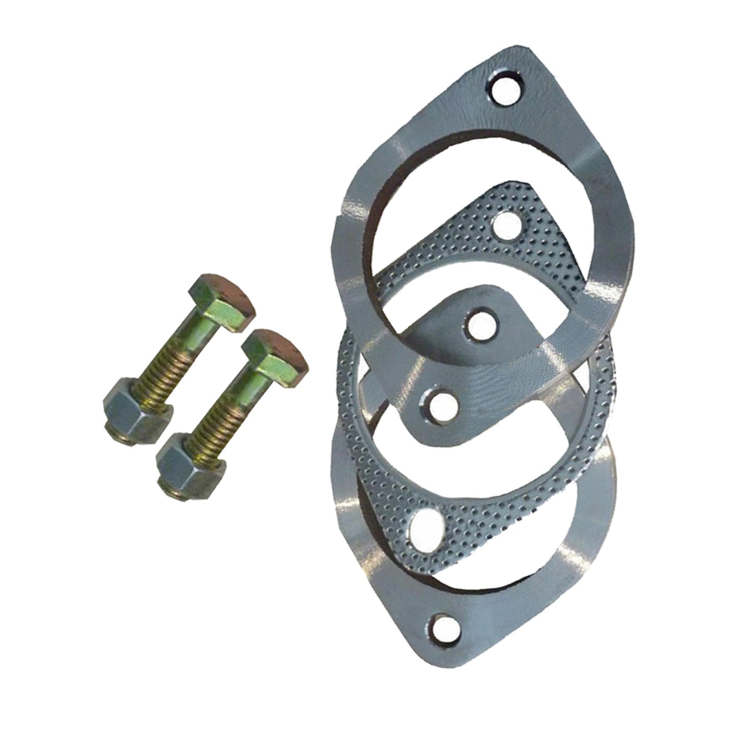 {{ 2.5in Universal Exhaust Flange Gasket Plate Bolt Nut Kit 300 63mm Stainless Steel }} - Buy Car Parts Online at {{ Kaka Auto Parts }}.
