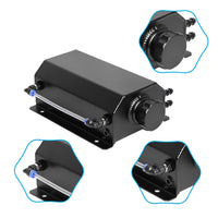 Universal 2L Coolant Radiator Overflow Recovery Tank Bottle Aluminum Black