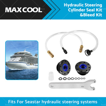 compare product Front Mount Hydraulic Steering Cylinder Seal Kit  and  Bleed Kit For Seastar HS5157