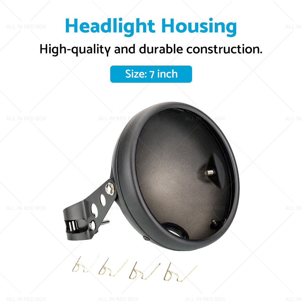{{ 7inch Inch Motorcycle Head Light Bulb Bucket Housing Bracket Suitable For Harley }} - Buy Car Parts Online at {{ Kaka Auto Parts }}.