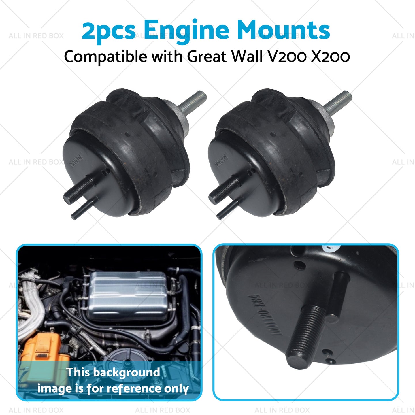 {{ 2x Engine Mount Suitable for Great Wall V200 X200 2. 0L GW4D20 Diesel Auto or Manual }} - Buy Car Parts Online at {{ Kaka Auto Parts }}.