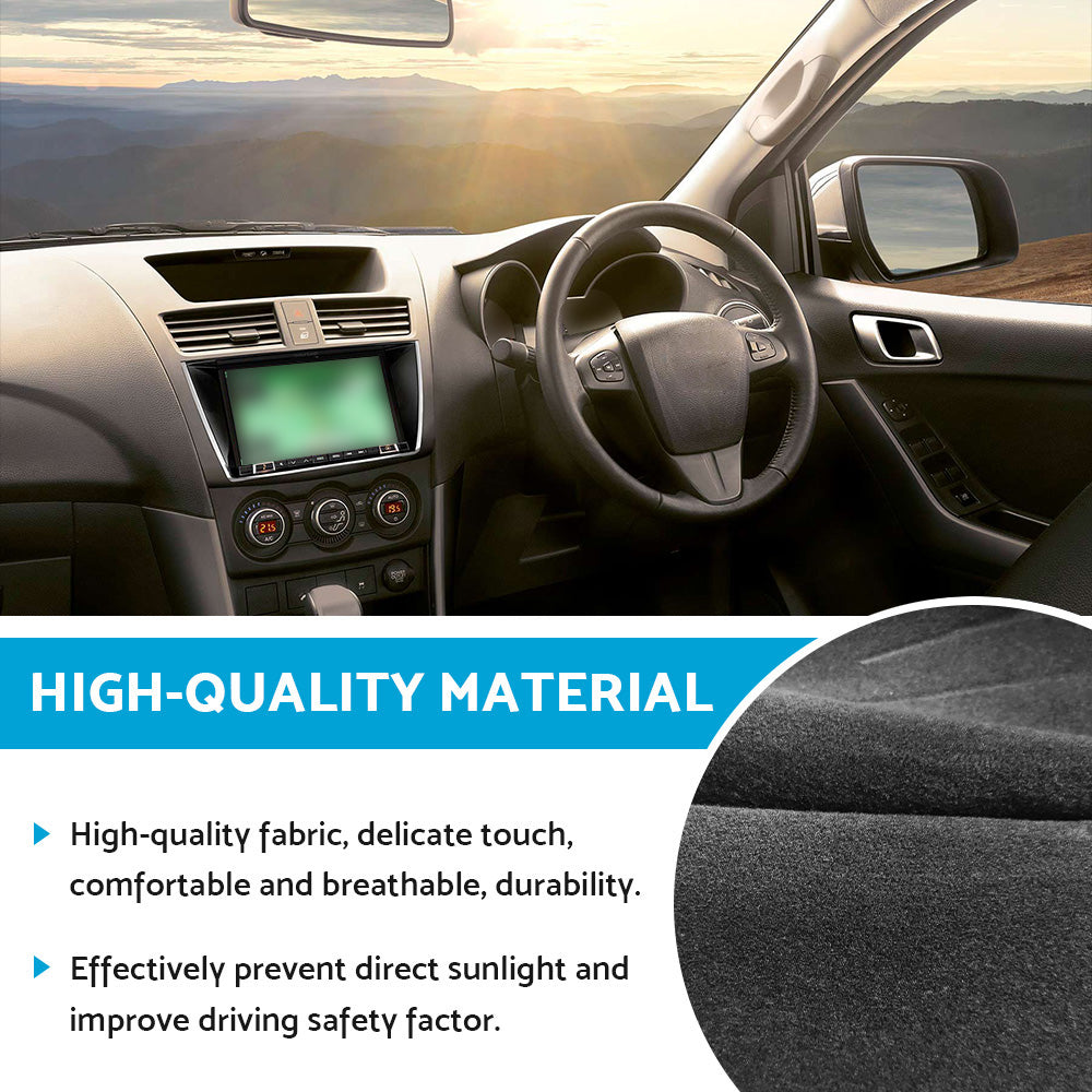 Non-Slip Dash Mat Dashboard Cover Suitable For Mazda BT-50 3.2L UTE 2011-2021 Black