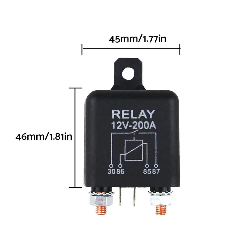 12V DC 200A Heavy Duty Car Relay Split Charge High Current 4Pin Starter Switch