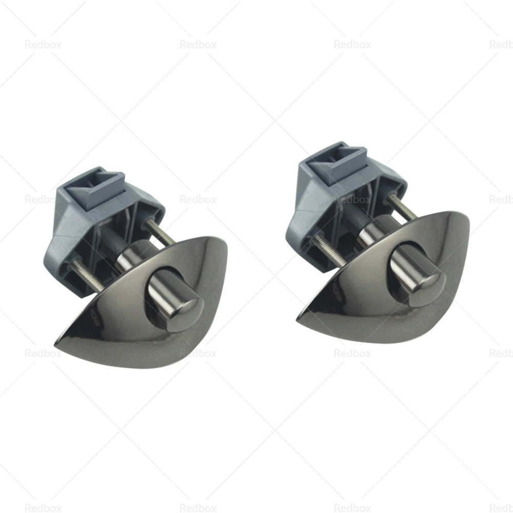 {{ 2x Zinc Alloy Half Moon Handle Push Lock Knob For Camper RV Kitchen Cabin Black }} - Buy Car Parts Online at {{ Kaka Auto Parts }}.