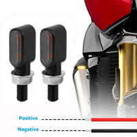 4x Motorcycle Indicator Turn Signal Blinkers Amber Mini LED Lights Suitable For All Motorcycles
