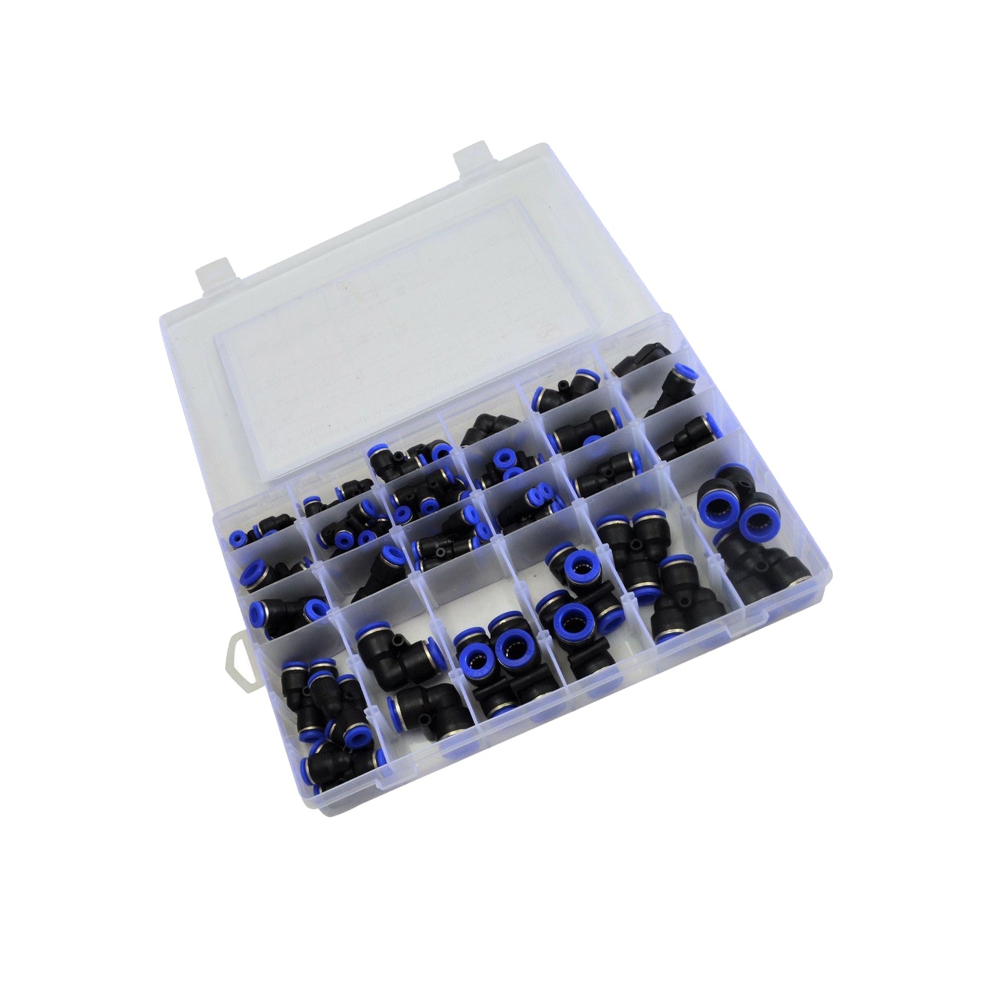 60x Pneumatic Push-In Air Line Hose Joiner Grab Kit Assortment Connect Fittings