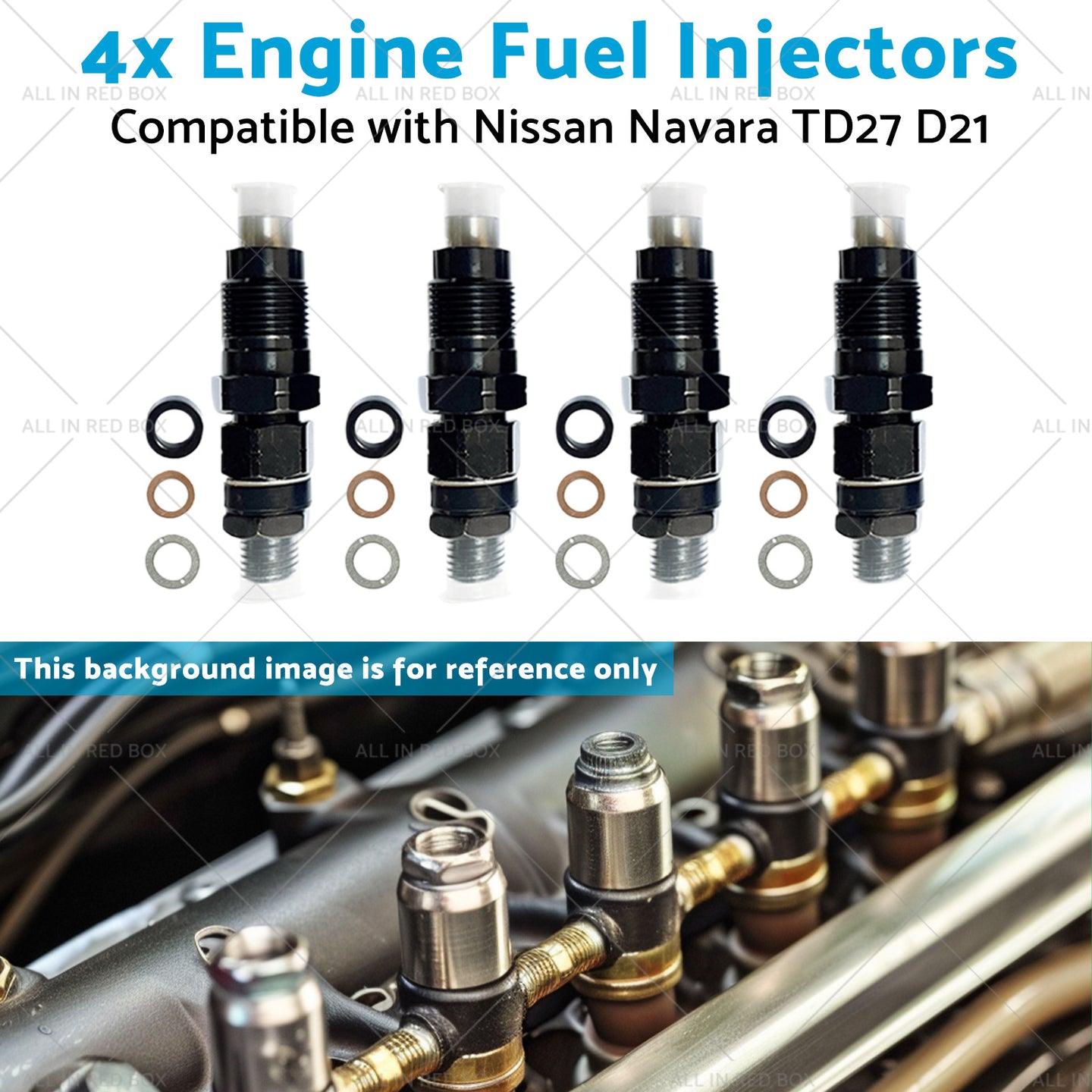 {{ 4x Engine Fuel Injectors Suitable for Nissan Navara TD27 D21 2. 7L 16600-43G23 }} - Buy Car Parts Online at {{ Kaka Auto Parts }}.