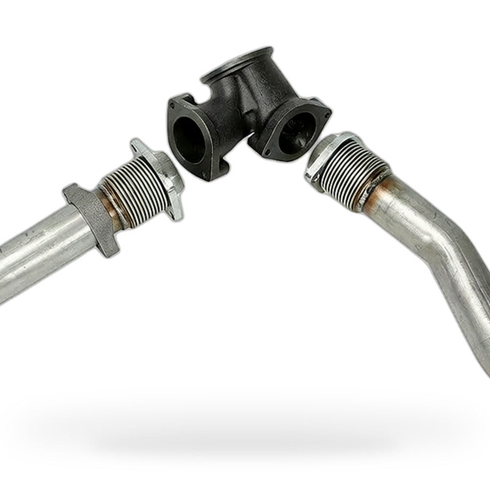 Exhaust Downpipe Suitable for Ford F-250 7.3L 99.5-03 Turbo Pedestal EBP Delete - XQ1
