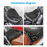 1x Motorcycle Comfort Gel Seat Cushion Suitable For Pressure Relief With or Without Sleeve