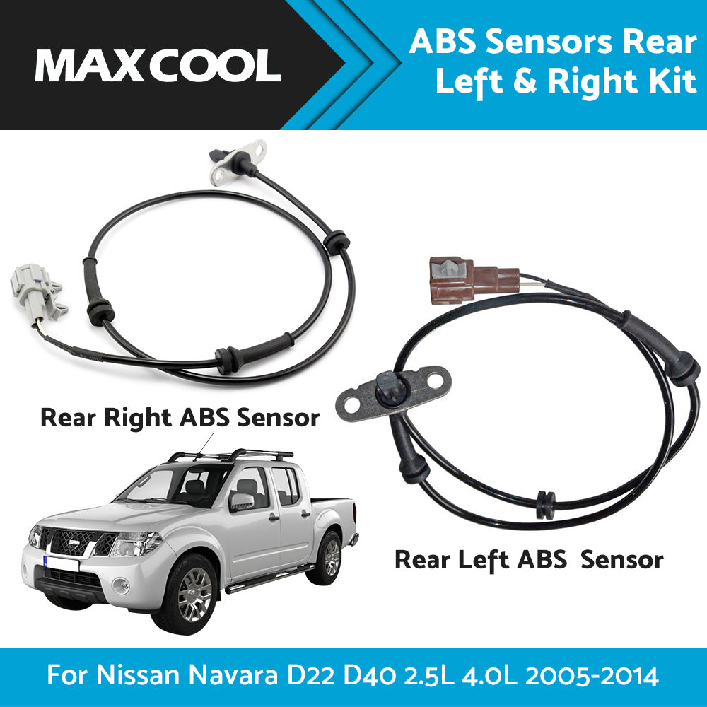 {{ 2 x ABS Sensors Rear Left  and  Right for Nissan Navara D22 D40 2005-2014 2. 5L 4. 0L }} - Buy Car Parts Online at {{ Kaka Auto Parts }}.