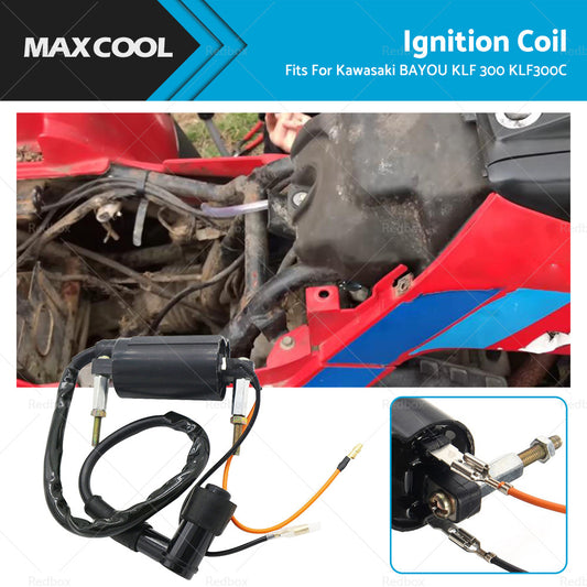 {{ Ignition Coil Fit For Kawasaki BAYOU 300 KLF 300 KLF300C 1986-2004 ATV Quad Bike }} - Buy Car Parts Online at {{ Kaka Auto Parts }}.