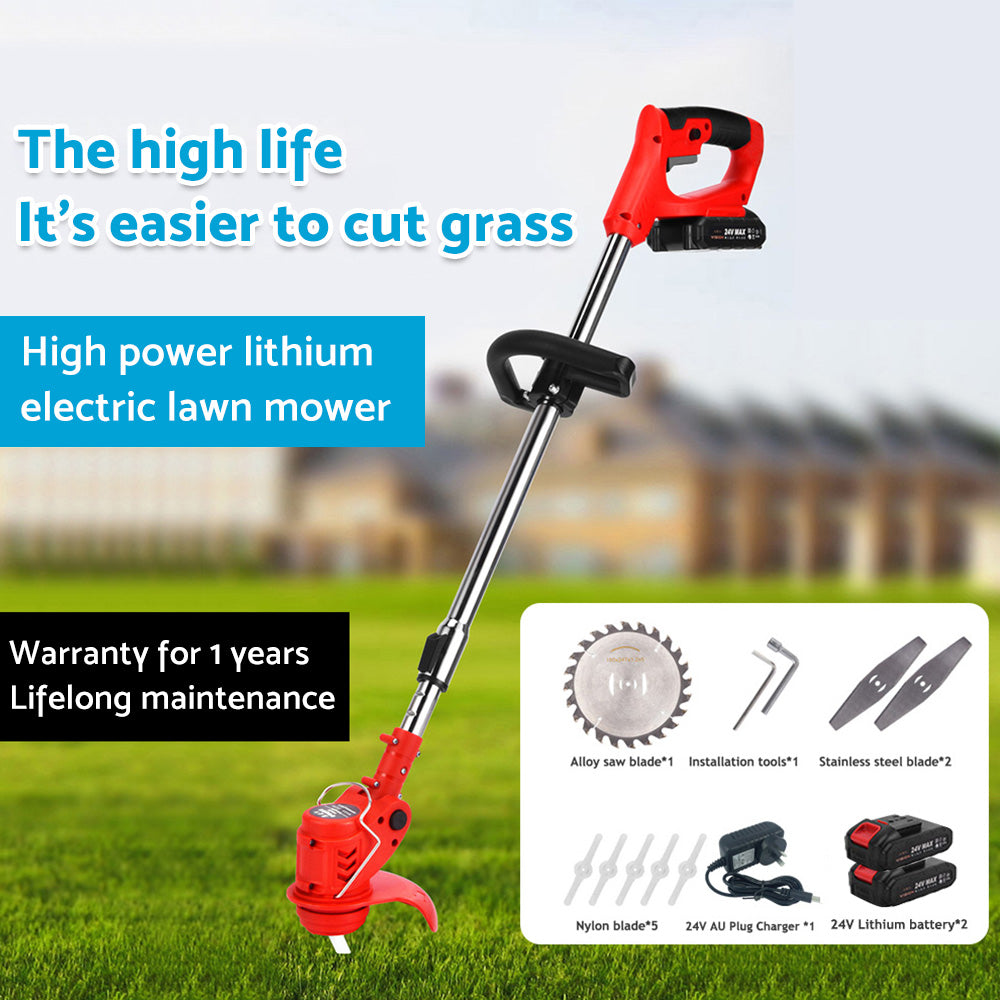 Cordless Grass Trimmer Electric Whipper Snipper Strimmer 7-Blade Suitable For Lawn Care