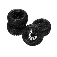 4x Wheel Rim & Tires Suitable For HSP 1:10 Monster Truck RC Car 12mm Hub