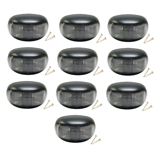 10x 2-LED Clearance Side Marker Lights Suitable For Trailer Truck 12V 24V Red & Amber