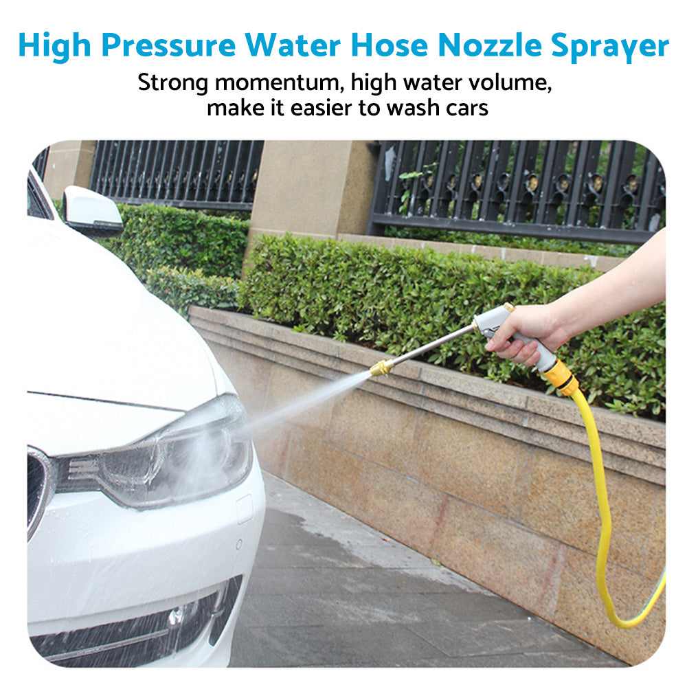 High Pressure Water Hose Nozzle Long Spray Attachment Suitable For Garden Hose & Car Wash