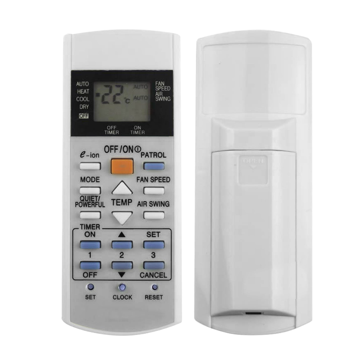 Air Conditioner Remote Replacement Suitable For Panasonic Models A75C3012 & A75C3762 (Type A or C)