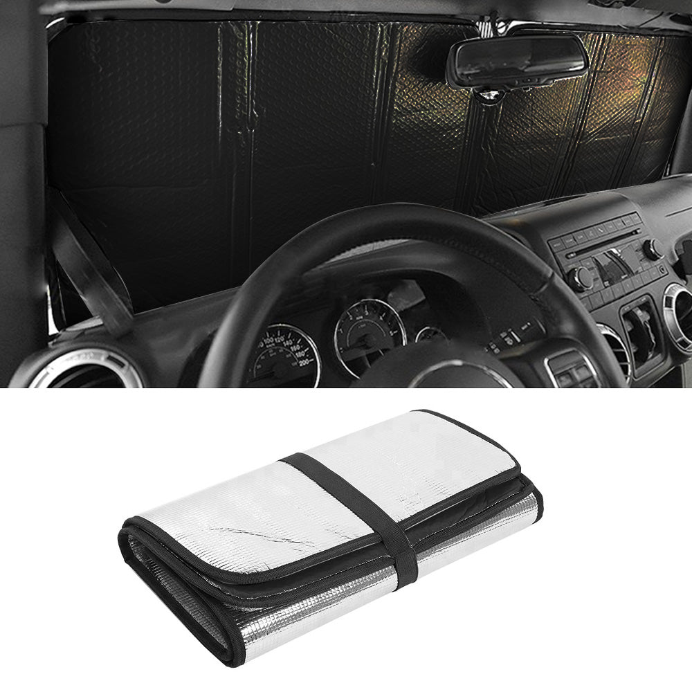 Windshield Sunshade Heat Protection Suitable For Jeep Wrangler JK JKU 2007-2018