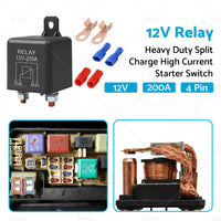 {{ 12V DC 200A Car Relay Heavy Duty Split Charge High Current 4Pin Starter Switch }} - Buy Car Parts Online at {{ Kaka Auto Parts }}.
