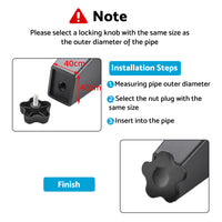 1x Awning Brace Locking Knob 8mm Plum Blossom Suitable For Carefree Caravan RV 200-34120