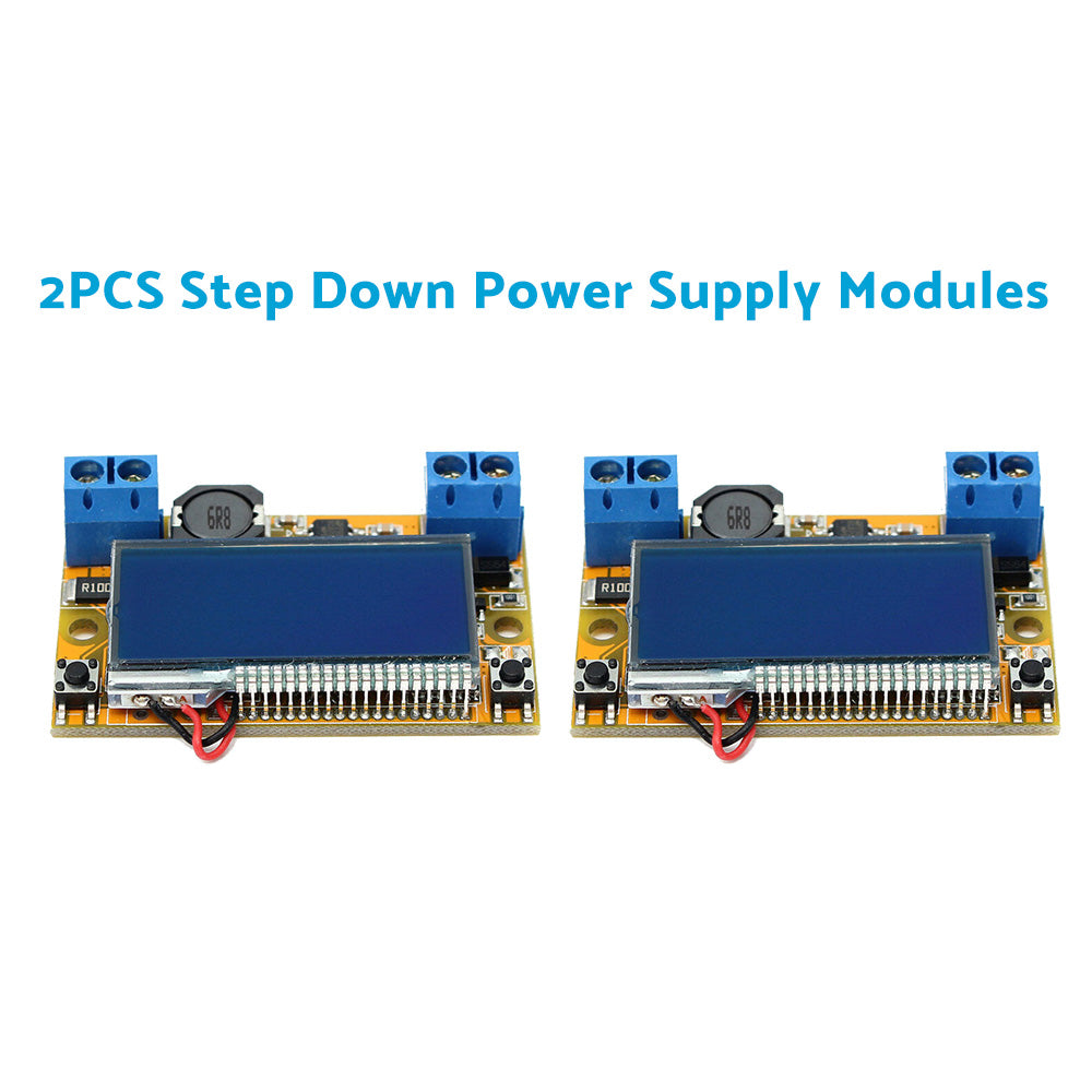 DC-DC Adjustable Buck Converter Step-Down Power Supply Module with LCD and Protective Shell