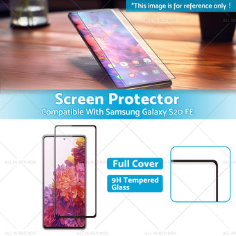 compare product 9H Tempered Glass Screen Protector Full Cover Suitable For Samsung Galaxy S20 FE