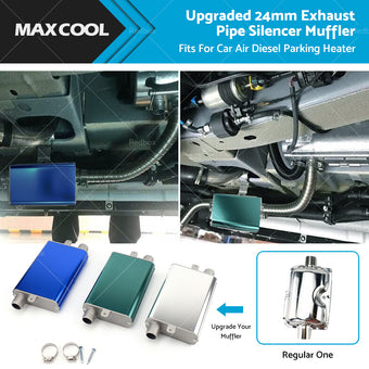 compare product Upgraded 24mm Exhaust Pipe Silencer Muffler For Car Air Diesel Parking Heater