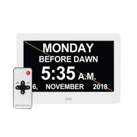 7 inch  LED Large Digital Day Clock Calendar Dementia Date Week Month Year Time Wall