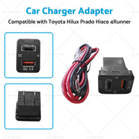 {{ TYPE C  VOLT  QC 3. 0 USB CHARGER Suitable for Toyota Hilux Prado BLUE LED 12v }} - Buy Car Parts Online at {{ Kaka Auto Parts }}.