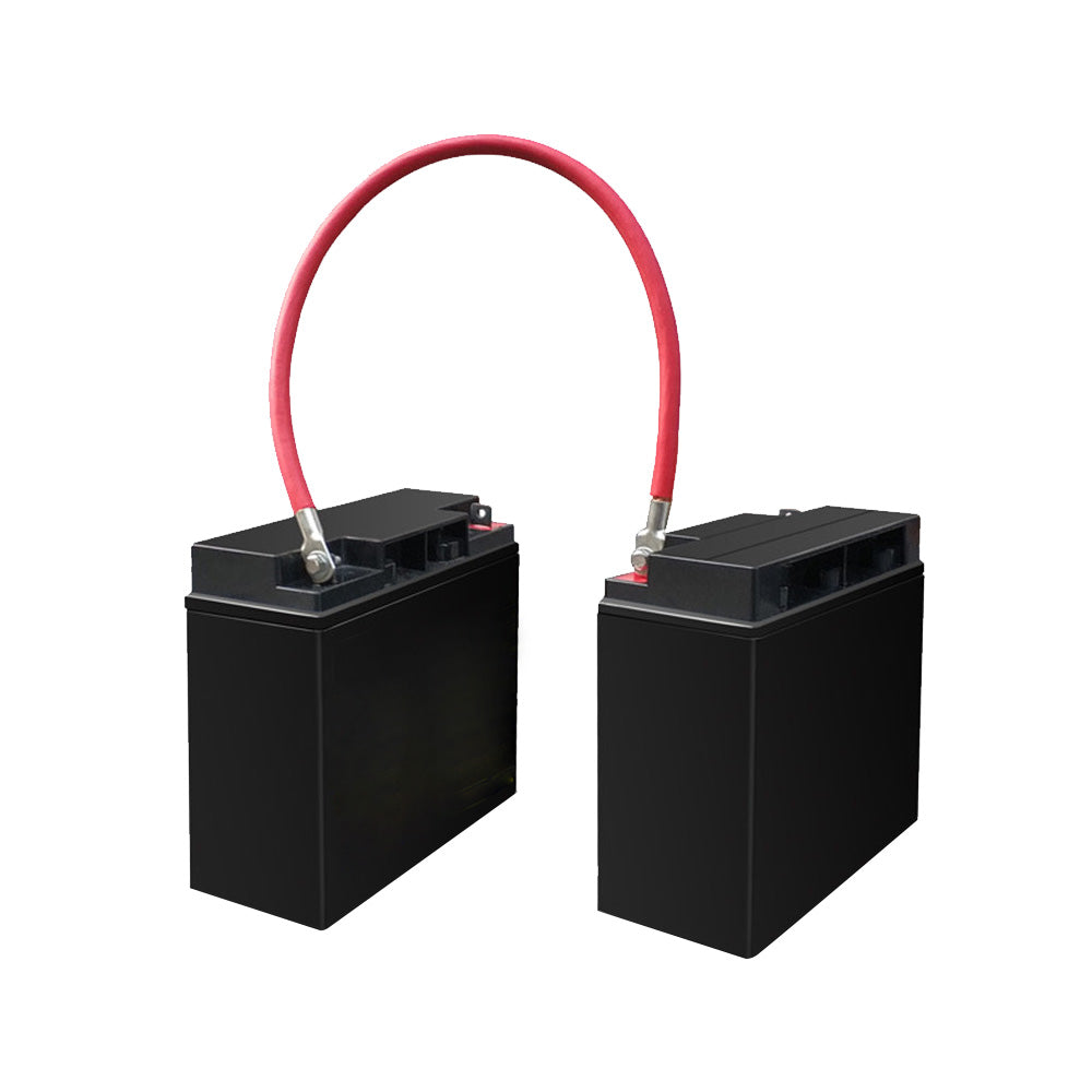 50cm 12V Battery Joiner Connector Lead Suitable For DC Wiring – 100A Cable With Red & Black Lugs