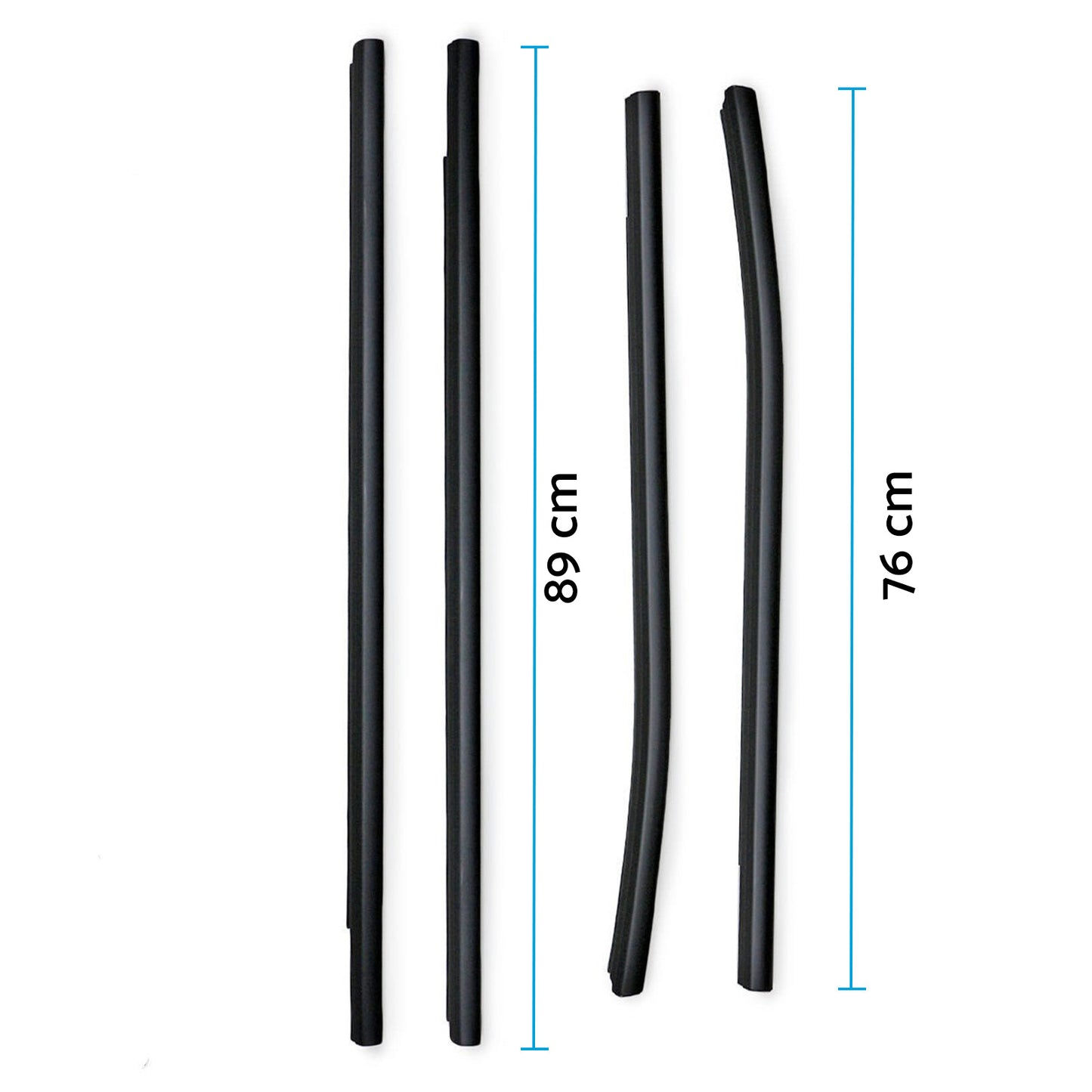 {{ 4x Outer Door Window Rubber Seals Suitable for 12-21 Ford Ranger PX XLT }} - Buy Car Parts Online at {{ Kaka Auto Parts }}.