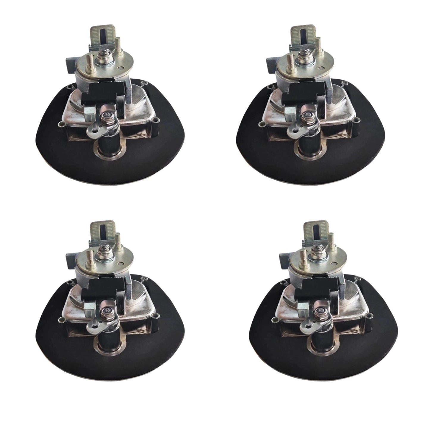 4x Chrome Power Operated Recessed Folding Whale Tail T-Lock Handle Suitable For Toolbox